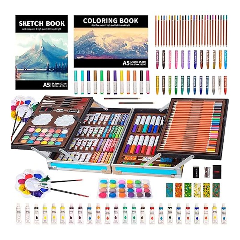 Deluxe Art Set with Wooden Case
